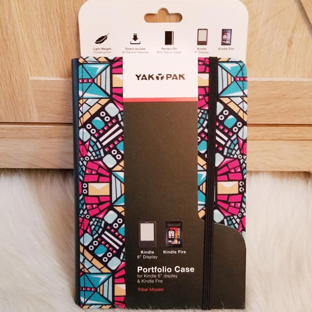 NWT Yak Pak Kindle Portfolio Case in Mosaic Print - Picture 3 of 8